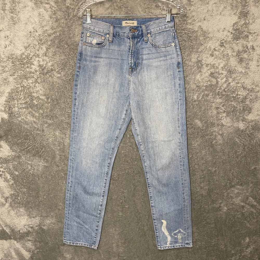 Madewell Women Perfect Summer Jean High Rise Distressed Light Wash Denim 25